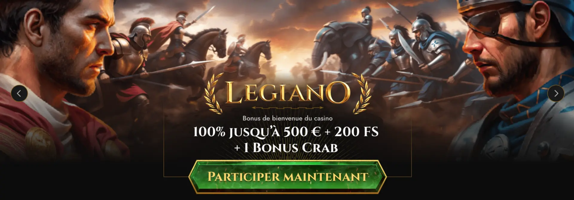 Legiano Casino Banner